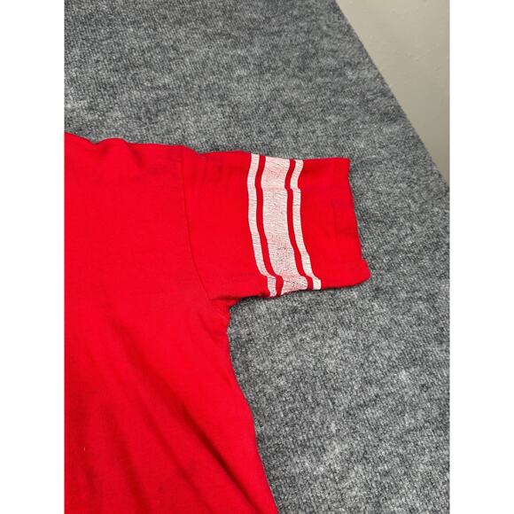 Vtg 70s Ohio State Buckeyes #45 Football Jersey T-Shirt Single Stitch Red Sz M-L - Picture 13 of 16